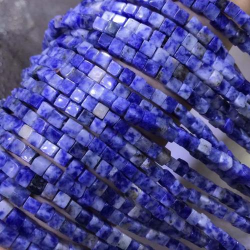 Sodalite Gyöngyök, Négyzet, DIY & különböző méretű a választás, kék, Naponta eladott Kb 38 cm Strand