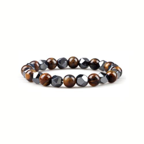 Gemstone Bracelets Natural Stone Round fashion jewelry & Unisex 8mm Length Approx 18 cm Sold By PC
