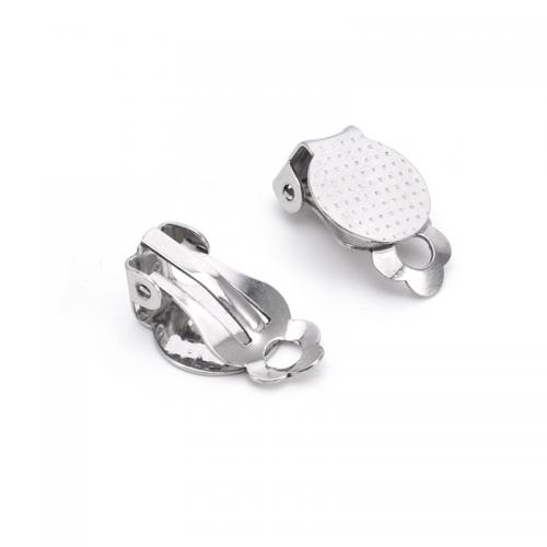 Stainless Steel Clip On Earring Finding 304 Stainless Steel polished DIY original color Sold By PC