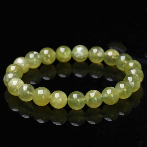 Gemstone Bracelets Jade New Mountain Round fashion jewelry & for woman green Length Approx 18 cm Sold By PC