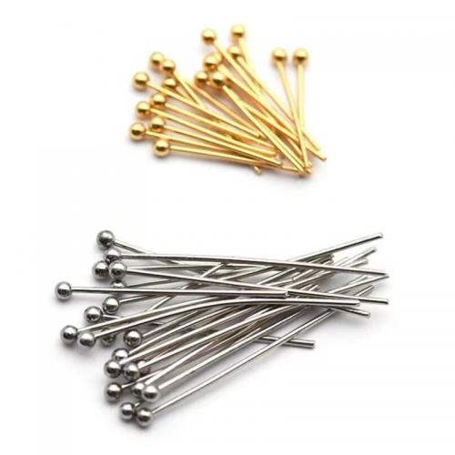 Stainless Steel Headpins 304 Stainless Steel Stick Galvanic plating DIY Sold By Bag
