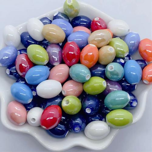 Porcelán Ékszerek Gyöngyök, Ovális, DIY, több színt a választás, 15x11mm, 100PC-k/Bag, Által értékesített Bag