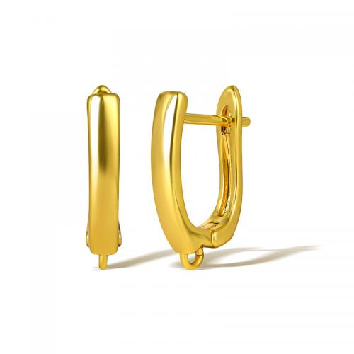 Brass Hoop Earring Components plated DIY Sold By Pair