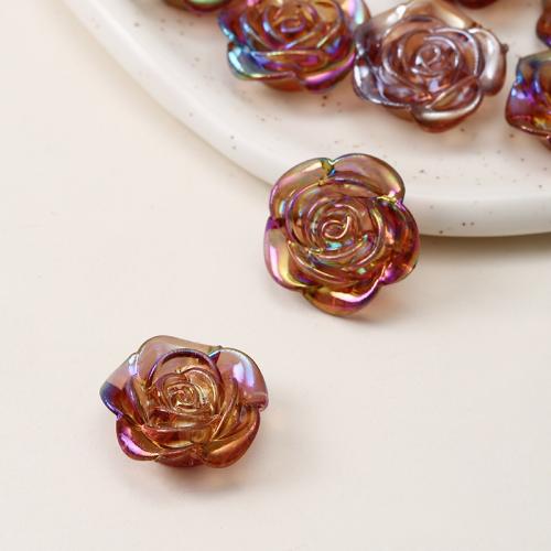Χάντρες ρητίνης κοσμήματα, Ρητίνη, Rose, DIY, 19mm, Sold Με PC