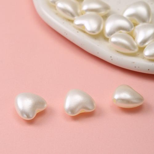 Koraliki plastikowe , Tworzywa ABS perła, Serce, DIY, 12x14mm, sprzedane przez PC