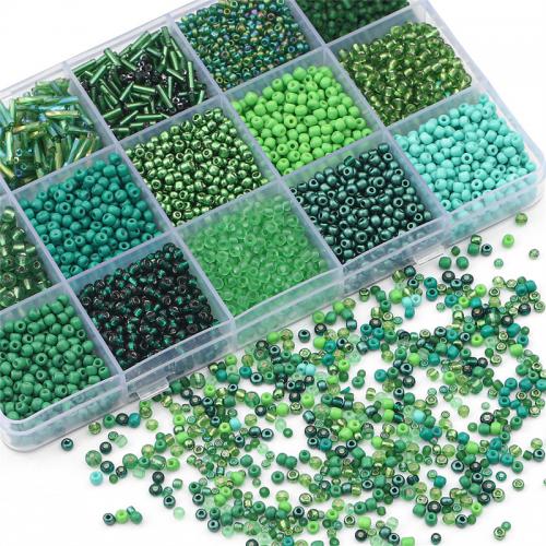 Fashion Glass Beads with Plastic Box DIY & 15 cells Sold By Box