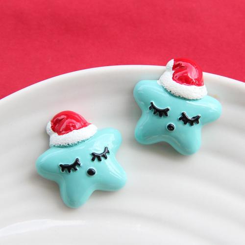 Hair Accessories DIY Findings Resin Star Christmas Design Approx Sold By Bag