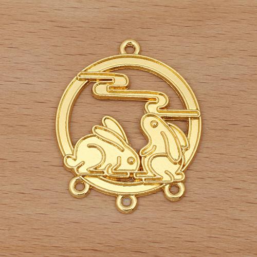 Tibetan Style Connector, Rabbit, plated, DIY & 1/3 loop, more colors for choice, nickel, lead & cadmium free, 29x35mm, Approx 100PCs/Bag, Sold By Bag