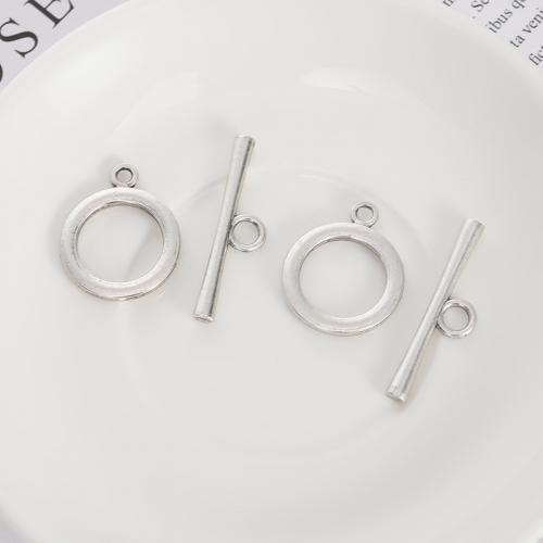Zinc Alloy Toggle Clasp plated DIY silver color nickel lead & cadmium free Sold By Set