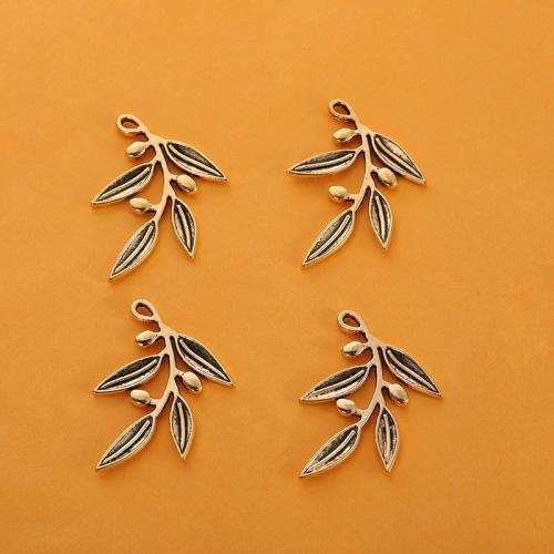 Zinc Alloy Pendants Branch plated DIY antique gold color nickel lead & cadmium free Sold By Bag