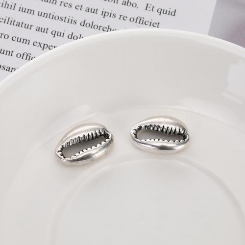 Zinc Alloy Jewelry Beads Shell plated DIY silver color nickel lead & cadmium free Sold By Bag