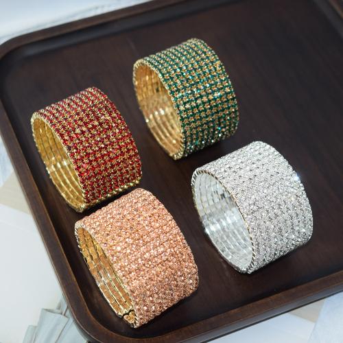 Zinc Alloy Bangle plated fashion jewelry & for woman & with rhinestone nickel lead & cadmium free Diameter :5.5cm width 3.5cm. Sold By PC