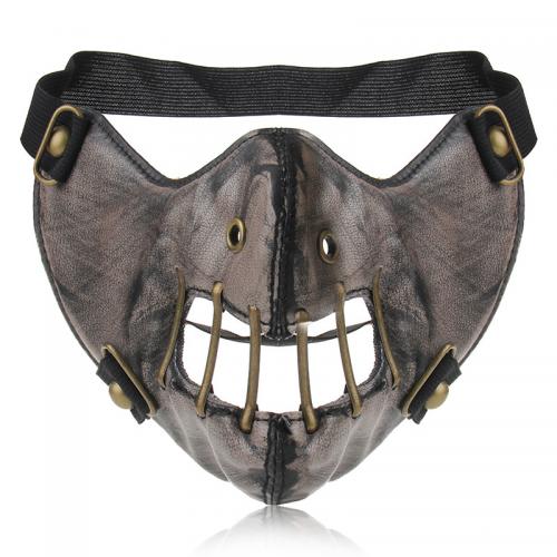 PU Leather Mask, vintage & Unisex & hollow, more colors for choice, 230x140mm, Sold By PC
