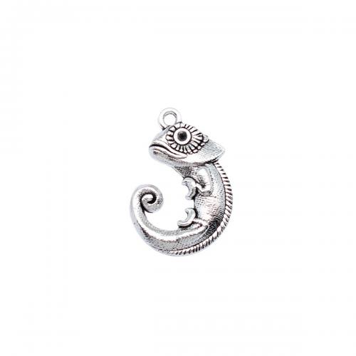 Zinc Alloy Animal Pendants Lizard antique silver color plated fashion jewelry & DIY Sold By PC