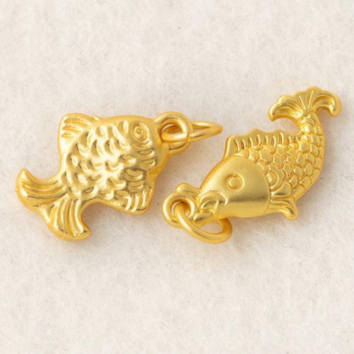 Zinc Alloy Animal Pendants Fish gold color plated DIY golden nickel lead & cadmium free Approx Sold By Bag