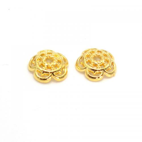 Zinc Alloy Bead Cap Flower gold color plated DIY nickel lead & cadmium free Approx Sold By Bag