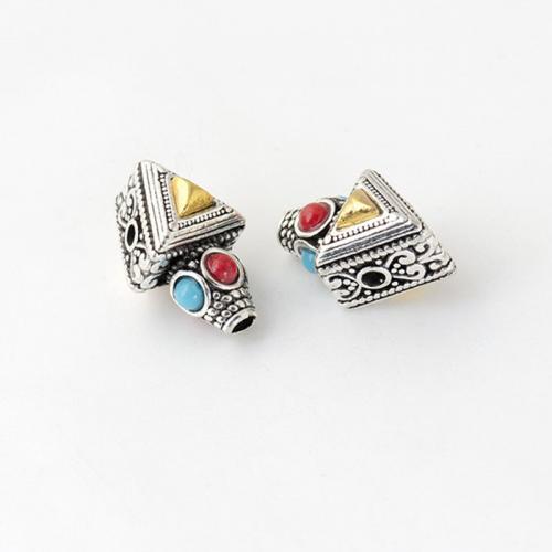 3 Holes Guru Beads Zinc Alloy antique silver color plated & DIY nickel lead & cadmium free Approx 2mm Approx Sold By Bag