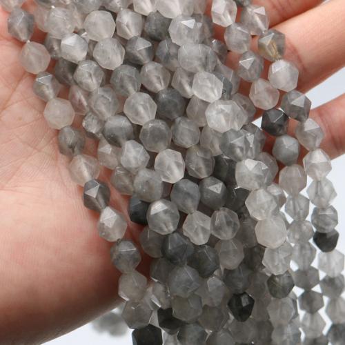 Φυσικό χαλαζία κοσμήματα χάντρες, Σύννεφο χαλαζία, DIY & διαφορετικό μέγεθος για την επιλογή, γκρί, Sold Με Strand
