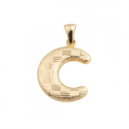 Stainless Steel Pendants 304 Stainless Steel Moon plated DIY golden Approx 3mm Sold By Lot