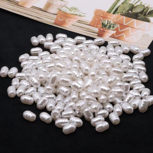 ABS Plastic Beads ABS Plastic Pearl Oval painted DIY white Sold By PC