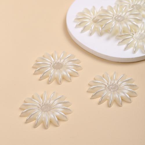 Jewelry Accessories ABS Plastic Daisy DIY nickel lead & cadmium free 35mm Approx Sold By Lot