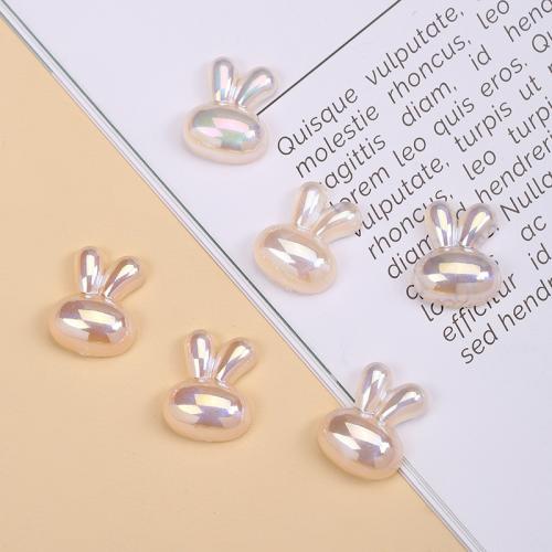 Hair Accessories DIY Findings, ABS Plastic, Rabbit, 12.50x26.50mm, Sold By PC