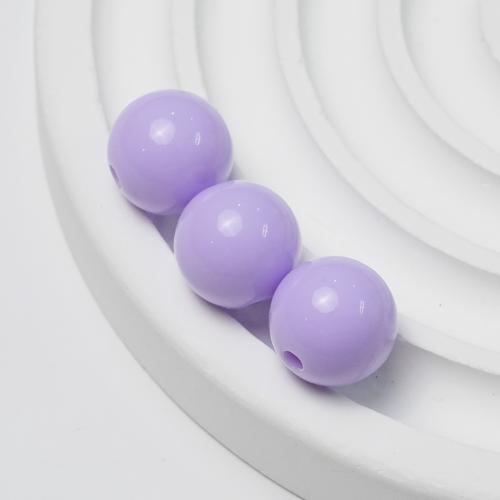 Opaque Acrylic Beads Round injection moulding DIY Sold By Bag