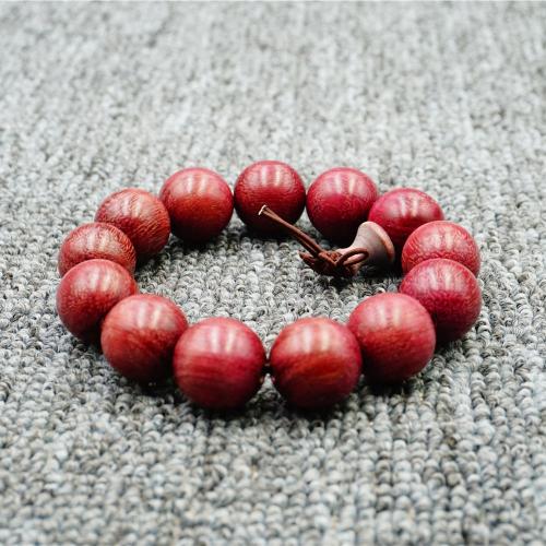 Wrist Mala Sandalwood Round fashion jewelry & for woman rose pink Length Approx 18 cm Sold By PC