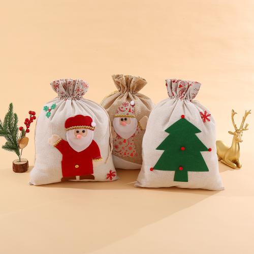 Jewelry Pouches Bags Cloth Square Christmas Design & cute Sold By PC