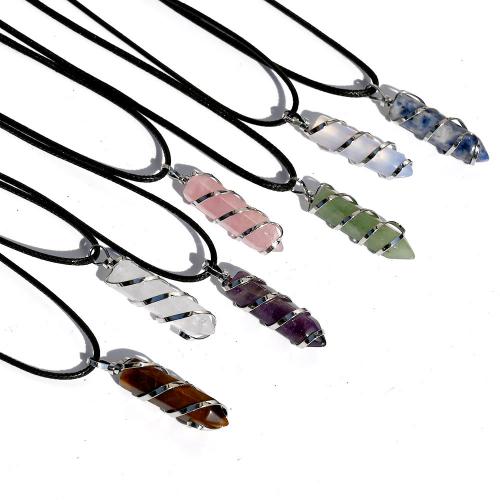 Gemstone Pendants Jewelry with Iron DIY Sold By PC