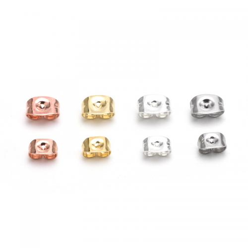 Stainless Steel Ear Nut  304 Stainless Steel plated DIY Sold By Bag