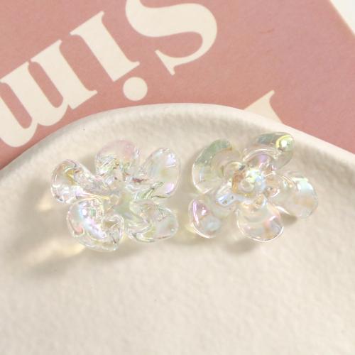 Resin Jewelry Findings Flower plated DIY Sold By PC