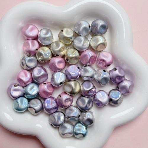 Belagte akryl perler, Uregelmæssig, forgyldt, du kan DIY, flere farver til valg, 16mm, Solgt af PC