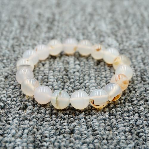 Agate Jewelry Bracelet Ocean Agate Round fashion jewelry & Unisex mixed colors Length Approx 18 cm Sold By PC