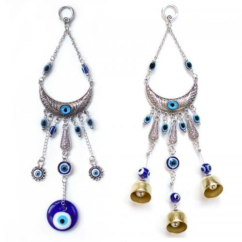 Wind Chimes Outdoor and Home Decoration  Zinc Alloy with Glass & Resin plated for home and office & evil eye pattern Sold By PC