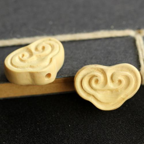 Wood Beads Boxwood Heart Carved DIY Sold By PC