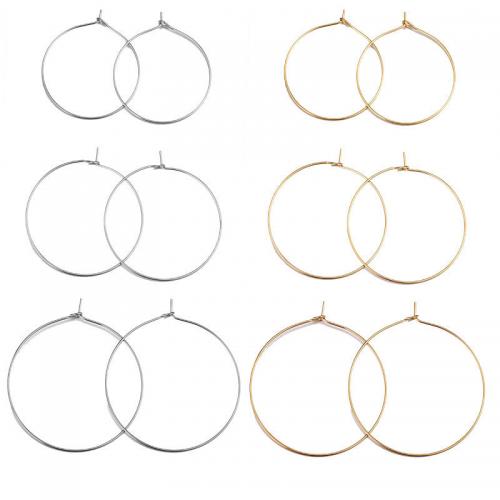 Stainless Steel Hoop Earring Component 304 Stainless Steel Galvanic plating fashion jewelry & DIY & Unisex Sold By PC