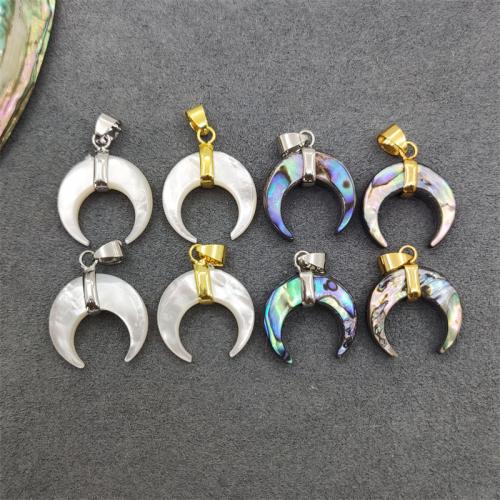 Shell Pendants with Zinc Alloy plated random style & fashion jewelry & DIY & mixed Sold By PC