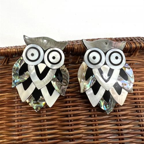 Shell Pendants Owl patchwork & fashion jewelry & DIY mixed colors Sold By PC