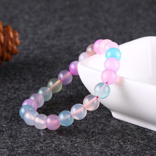 Agate Jewelry Bracelet Round fashion jewelry & for woman mixed colors Length Approx 18 cm Sold By PC