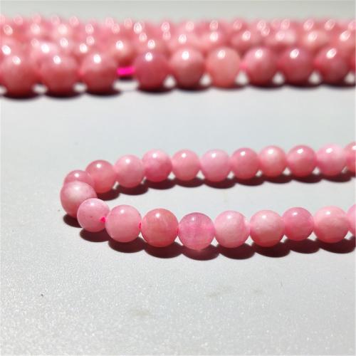 Rhodonite Beads, Runde, mode smykker & forskellig størrelse for valg & for kvinde, lyserød, Solgt Per Ca. 38 cm Strand