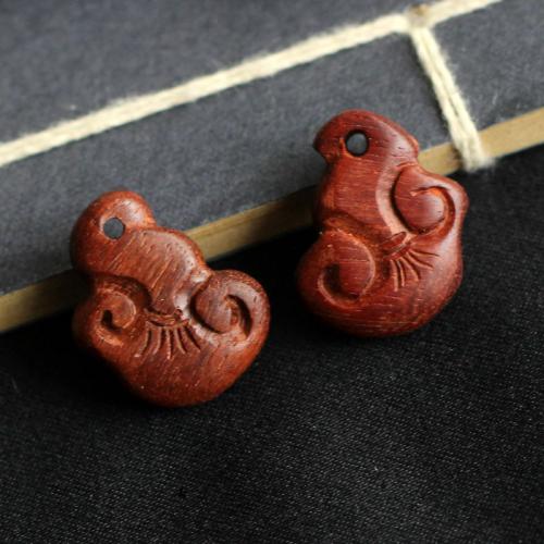 Wood Pendants Sandalwood Carved DIY reddish-brown Sold By PC