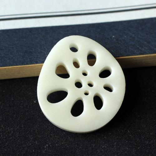 Wood Pendants Bodhi Lotus Root Carved DIY white length is about 2.5-2.9CM Sold By PC