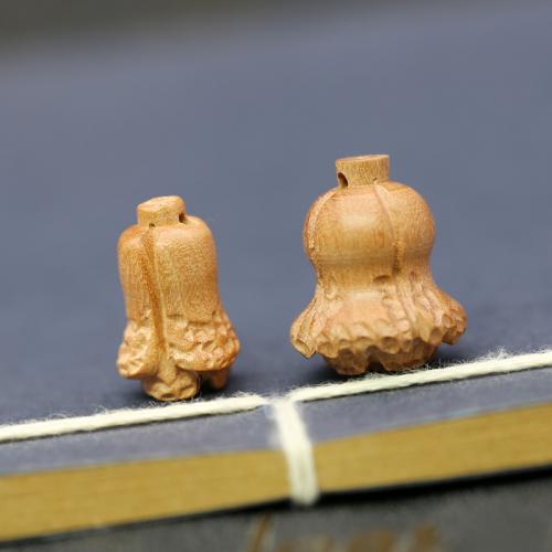 Wood Pendants Peach Wood Cabbage Carved DIY yellow Sold By PC