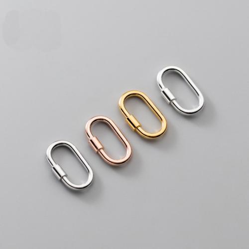 925 Sterling Silver Screw Carabiner Lock Charms DIY & hollow Approx 1.2mm Inner Approx Sold By PC