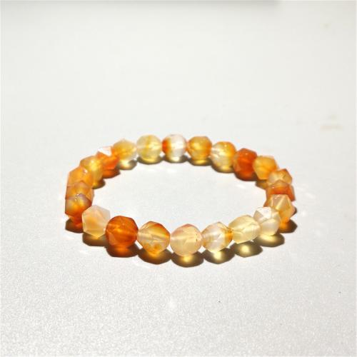 Gemstone Bracelets Natural Stone fashion jewelry & Unisex & faceted 8mm Length Approx 18 cm Sold By PC