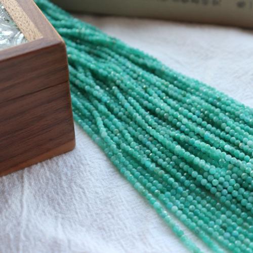 Amazonit Perlen, DIY & verschiedene Größen vorhanden & facettierte, grün, verkauft per ca. 39 cm Strang