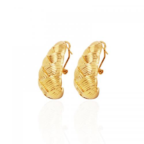 Brass Stud Earring gold color plated fashion jewelry & for woman nickel lead & cadmium free Sold By Pair