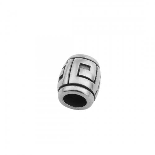 Stainless Steel Large Hole Beads 304 Stainless Steel Drum polished DIY Approx 6mm Sold By PC