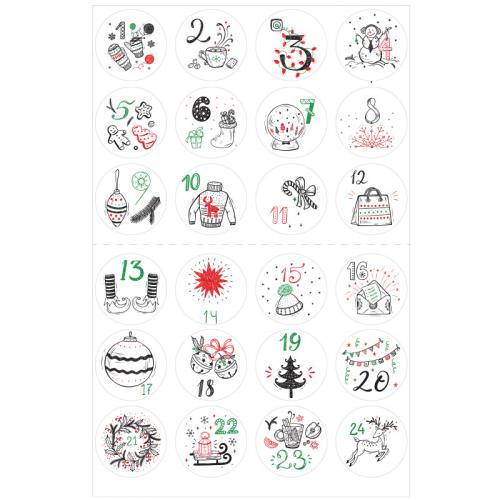 Christmas Decoration Copper Printing Paper with Adhesive Sticker Christmas Design Sold By PC
